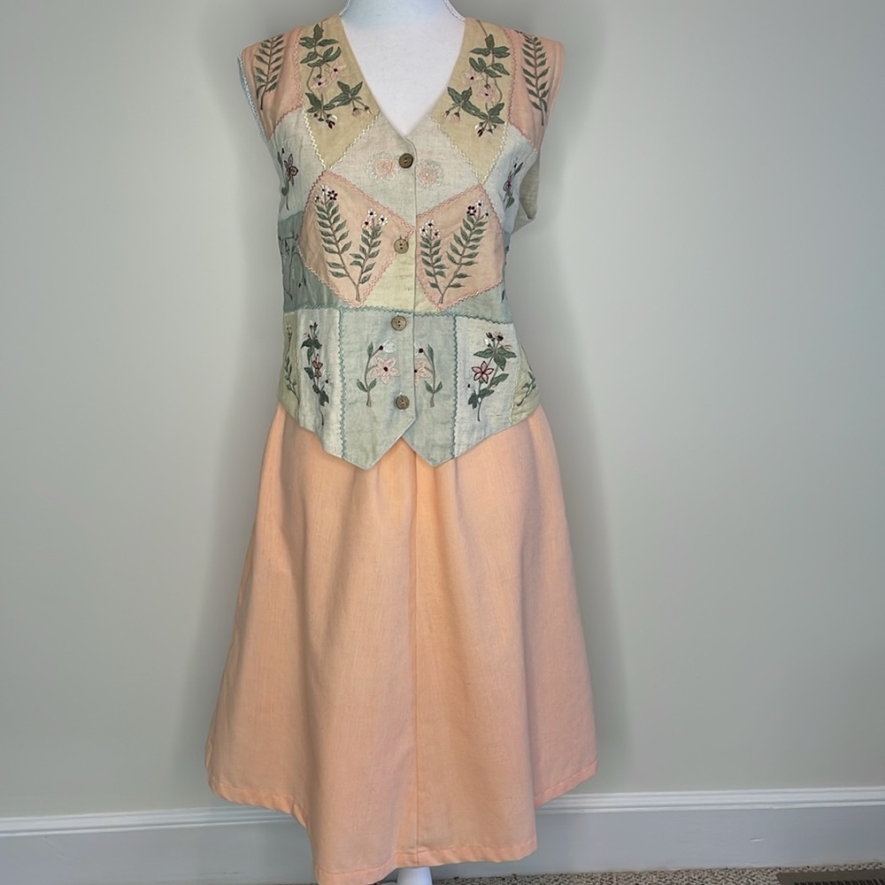Vtg Jackson Square Peach A-Line Skirt. Size 7 - Picture 5 of 11
